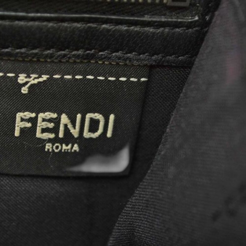 ★SOLD★ Fendi Wallet Bifold Long Wallet Leather Women Men FF Embossed Black 7 - Picture 4 of 11